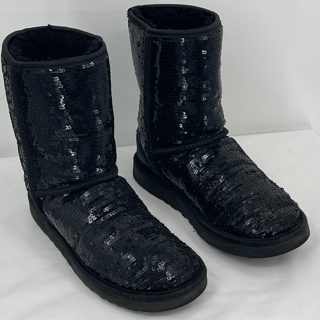 Ugg Sequence Black Classic Boots Womens Size 7